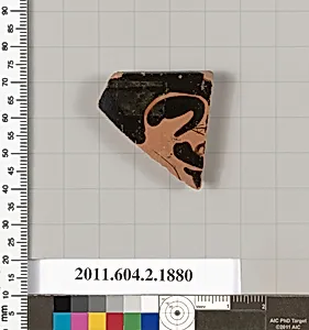 Terracotta rim fragment of a skyphos (deep drinking cup)