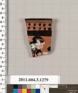 Terracotta rim fragment of a skyphos (deep drinking cup) by Unknown Artist