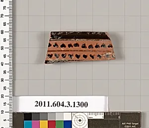 Terracotta rim fragment of a skyphos (deep drinking cup) by Unknown Artist