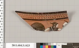 Terracotta rim fragment of a skyphos (deep drinking cup) by Unknown Artist