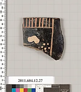 Terracotta rim fragment of a skyphos (deep drinking cup) by Unknown Artist