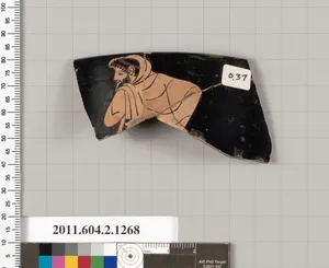 Terracotta rim fragment of a skyphos (deep drinking cup)