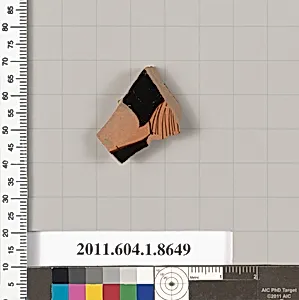 Terracotta rim fragment of a stemless? kylix (drinking cup) by Unknown Artist