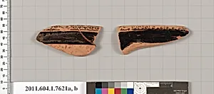 Terracotta rim fragments of a kylix (drinking cup)