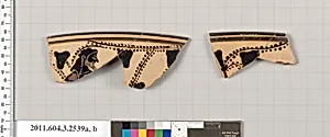 Terracotta rim fragments of a kylix (drinking cup) by Unknown Artist