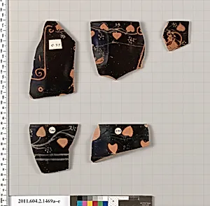 Terracotta rim fragments of a skyphos (deep drinking cup) by Unknown Artist