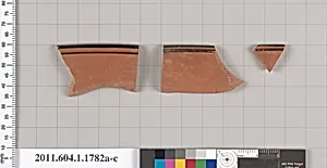Terracotta rim fragments of kylikes(drinking cups)