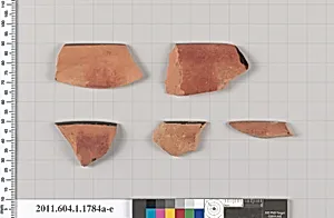 Terracotta rim fragments of kylikes(drinking cups)