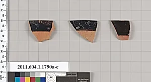Terracotta rim fragments of kylikes(drinking cups)