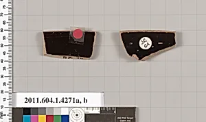 Terracotta rim fragments of kylikes (drinking cups)