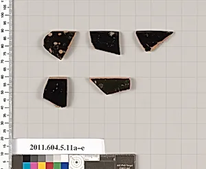Terracotta rim fragments of kylikes (drinking cups)