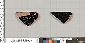 Terracotta rim fragments of kylikes (drinking cups)