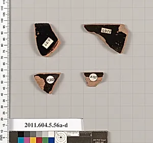 Terracotta rim fragments of kylikes (drinking cups)