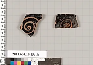 Terracotta rim fragments of kylikes (drinking cups) by Unknown Artist