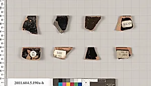 Terracotta rim fragments of kylikes (drinking cups) by Unknown Artist