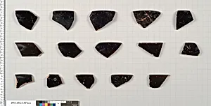 Terracotta rim fragments of kylikes (drinking cups) by Unknown Artist