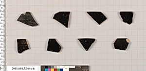Terracotta rim fragments of kylikes (drinking cups) by Unknown Artist