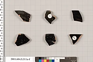 Terracotta rim fragments of kylikes (drinking cups) by Unknown Artist