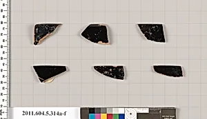 Terracotta rim fragments of kylikes (drinking cups) by Unknown Artist