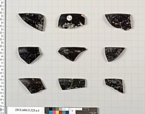 Terracotta rim fragments of kylikes (drinking cups) by Unknown Artist