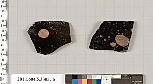 Terracotta rim fragments of kylikes (drinking cups) by Unknown Artist