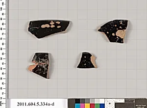 Terracotta rim fragments of kylikes (drinking cups) by Unknown Artist