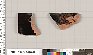 Terracotta rim fragments of kylikes (drinking cups) by Unknown Artist
