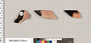 Terracotta rim fragments of kylikes (drinking cups) by Unknown Artist