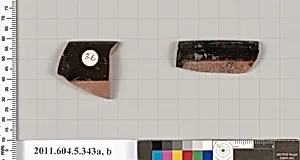 Terracotta rim fragments of kylikes (drinking cups) by Unknown Artist