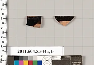 Terracotta rim fragments of kylikes (drinking cups) by Unknown Artist