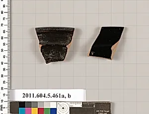 Terracotta rim fragments of kylikes (drinking cups)