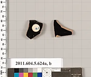 Terracotta rim fragments of kylikes (drinking cups) by Unknown Artist