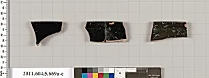 Terracotta rim fragments of kylikes (drinking cups) by Unknown Artist