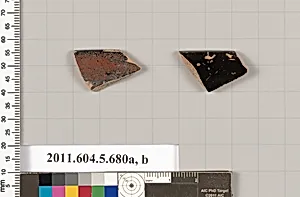 Terracotta rim fragments of kylikes (drinking cups) by Unknown Artist