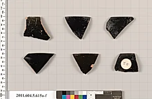 Terracotta rim fragments of kylikes (drinking cups) by Unknown Artist