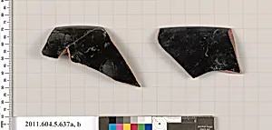 Terracotta rim fragments of kylikes (drinking cups) by Unknown Artist