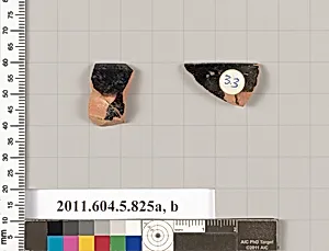 Terracotta rim fragments of kylikes (drinking cups) by Unknown Artist
