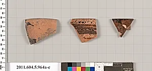 Terracotta rim fragments of kylikes (drinking cups) by Unknown Artist