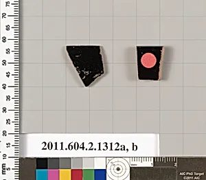Terracotta rim fragments of skyphoi (deep drinking cups) by Unknown Artist