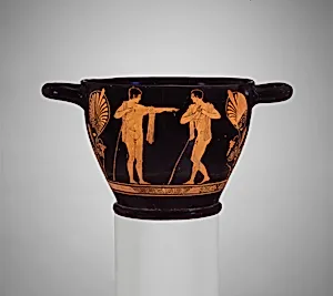 Terracotta skyphos (deep drinking cup)