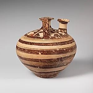 Terracotta stirrup jar by Unknown Artist
