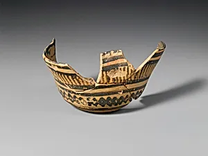 Terracotta vase in the form of a basket by Unknown Artist