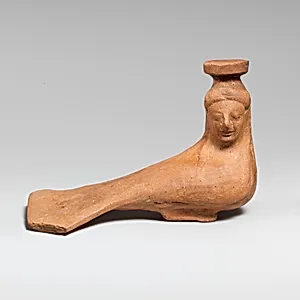 Terracotta vase in the form of a siren by Unknown Artist