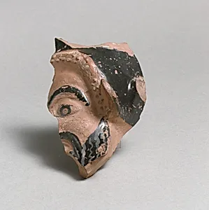 Vase fragment in the form of a satyr's head by Class O: The Sabouroff Class of Head Vases