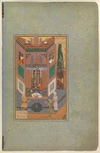 "A Ruffian Spares the Life of a Poor Man", Folio 4v from a Mantiq al-Tayr (Language of the Birds)