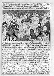 "Alexander the Great and Dying Darius", Folio from a Majma' al-Tavarikh (Compendium of Histories) of Hafiz-i Abru by Hafiz-i Abru