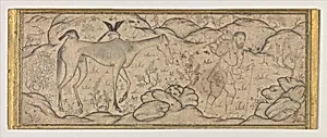 An Emaciated Horse Led by His Master