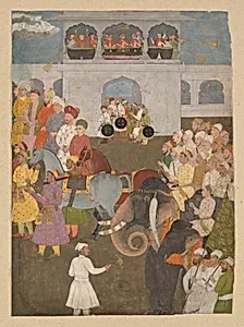 Attendants at an Imperial Durbar by Hunhar