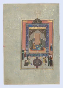 "Bahram Gur in the Dark Palace on Saturday", Folio 207 from a Khamsa (Quintet) of Nizami of Ganja