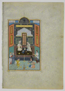 "Bahram Gur in the White Palace on Friday", Folio 235 from a Khamsa (Quintet) of Nizami of Ganja